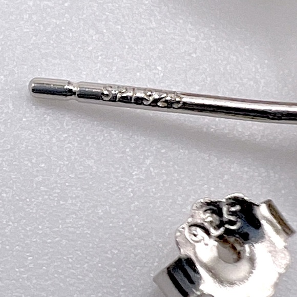 .925 Sterling Silver Rhodium Plated Teardrop CZ Earrings - Picture 5 of 17